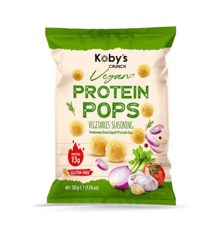 Koby's Crunch Vegetable Seasoning vegan protein pops pack